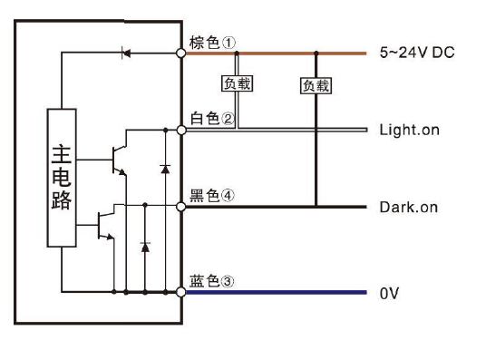 直流4线式NPN输出原理图
